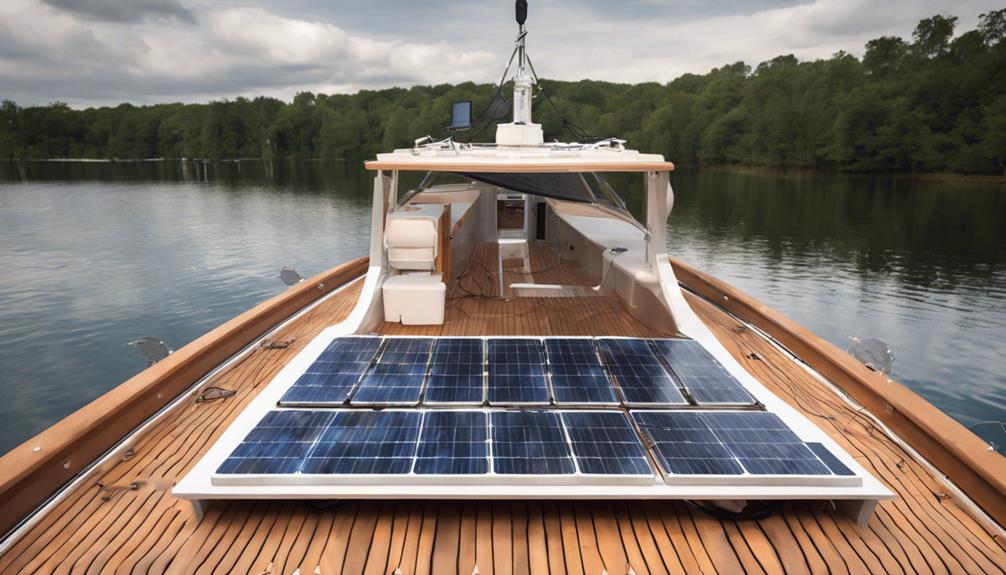 boat solar panel installation