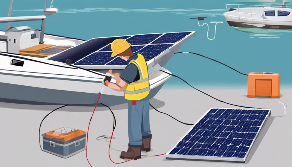 installing solar panels onboard