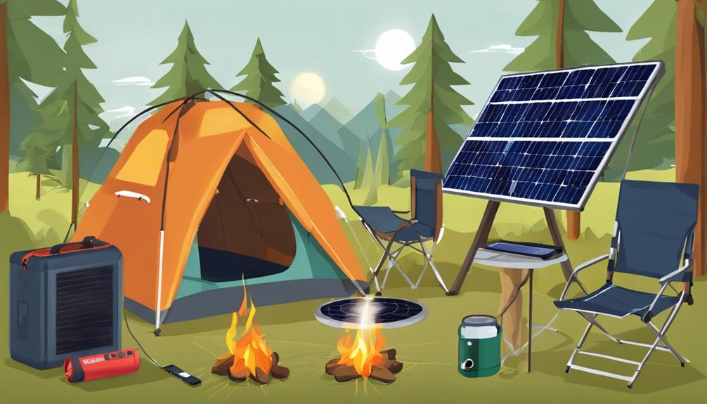 eco friendly camping with sun