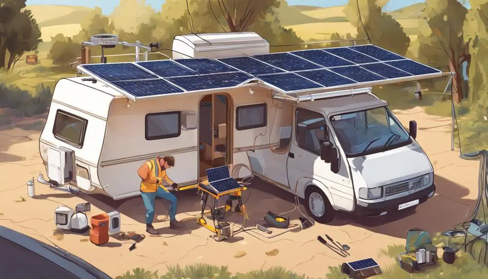 DIY Caravan Solar Panel Installation