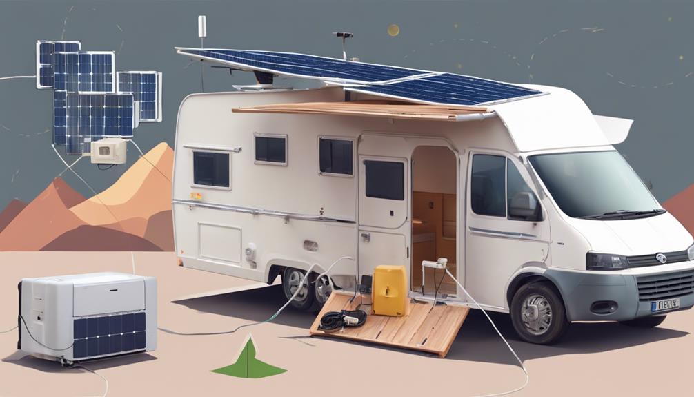 solar panel caravan setup