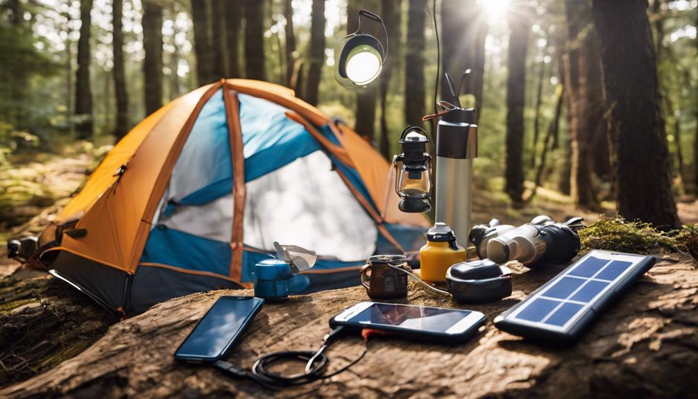 Solar Panel Camping Setup