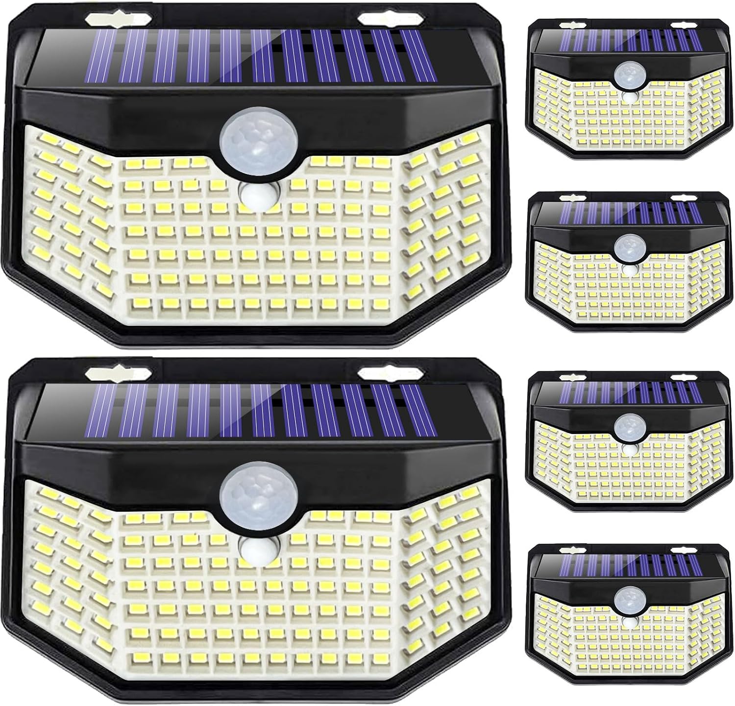 HMCITY 120 LED Solar Motion Lights – 6 Pack